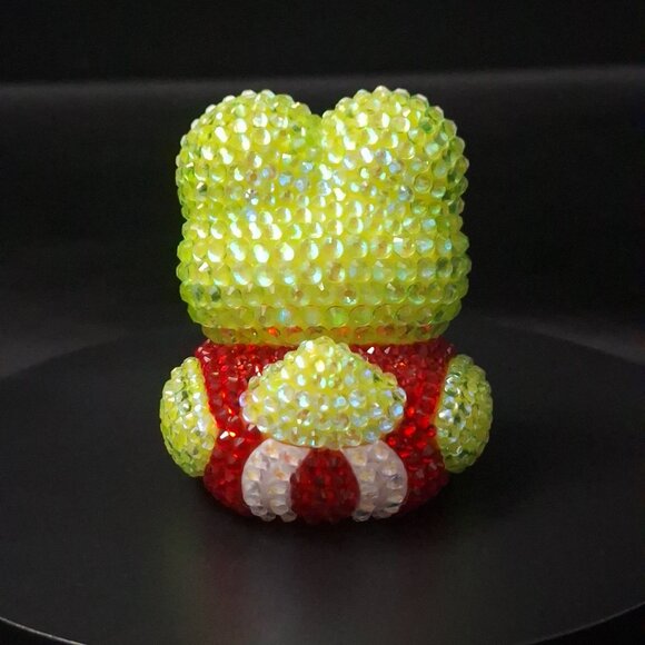 Keroppi Bling Rubber Duck, Hello Kitty Friends, Bedazzle Keroppi, Unique Gift - Picture 5 of 8